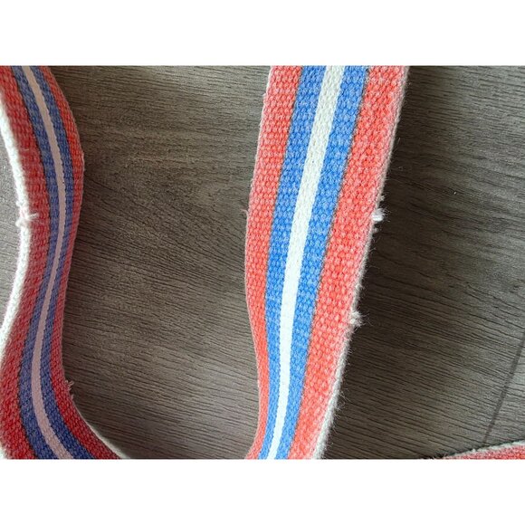 American Eagle Outfitters Striped Canvas Belt With Anchor Patch One Size Cotton - Picture 8 of 10